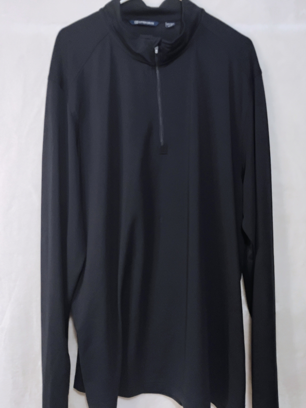 Cutter & Buck Men's Black Long Sleeve Quarter-Zip Pullover